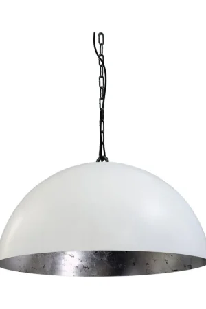 Laatste Versie Masterlight - Stoere hanglamp Industria 50 wit met oudzilver