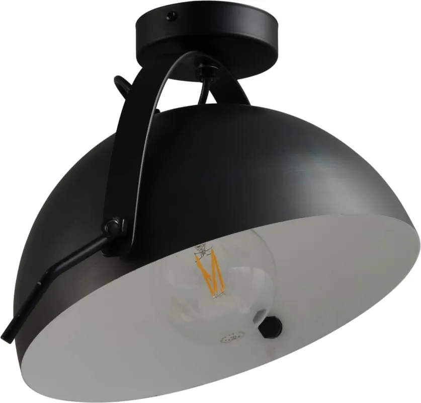 Koop Online Masterlight - Landelijke plafondlamp Larino 30 zwart met wit