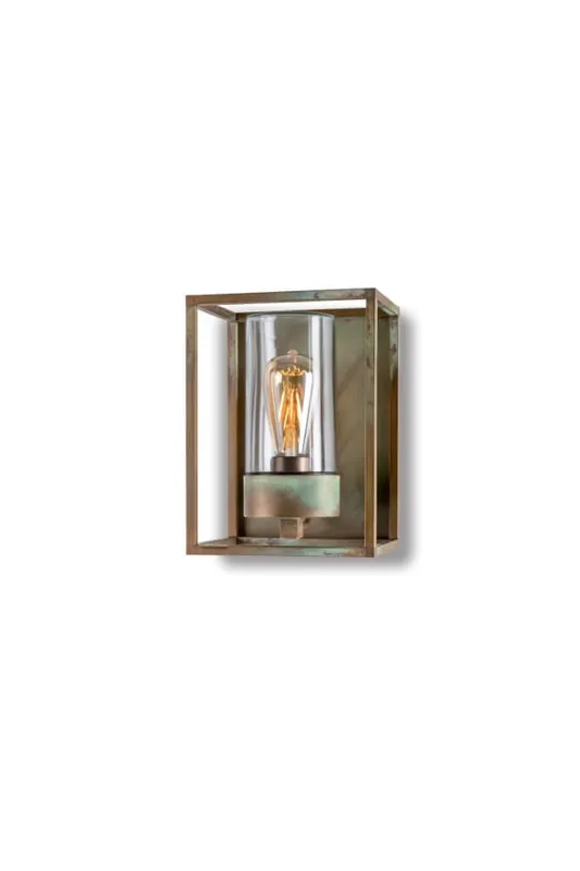 Actieprijs Lyora - Messing wandlamp Cubic3 transparant glas