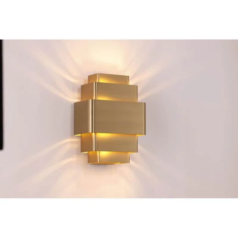 Premium Artdelight - Design wandlamp Layers brons