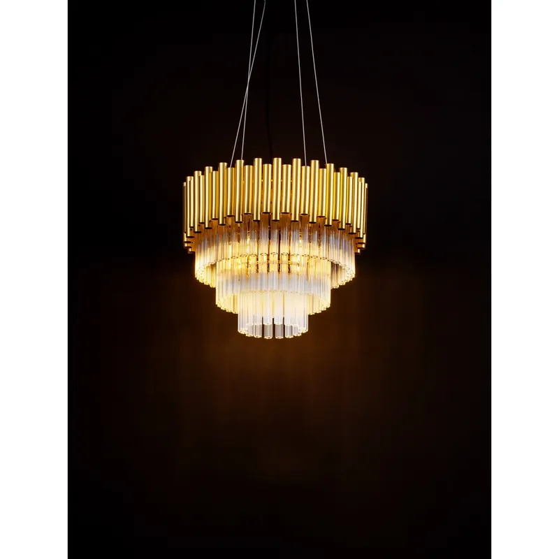 Lyora - Hanglamp Magnolia goud met kristal Ø 39cm Actieprijs